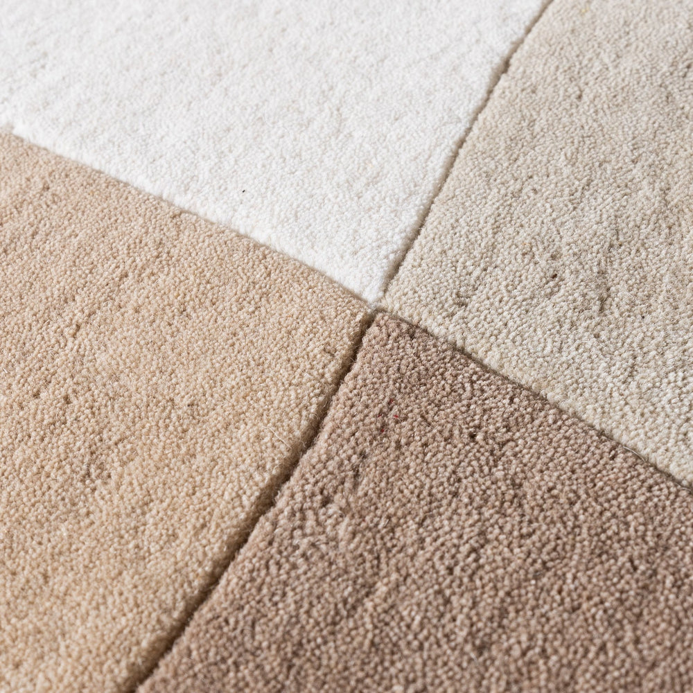 Wool Abstract Rug - Clarice Cream/Beige