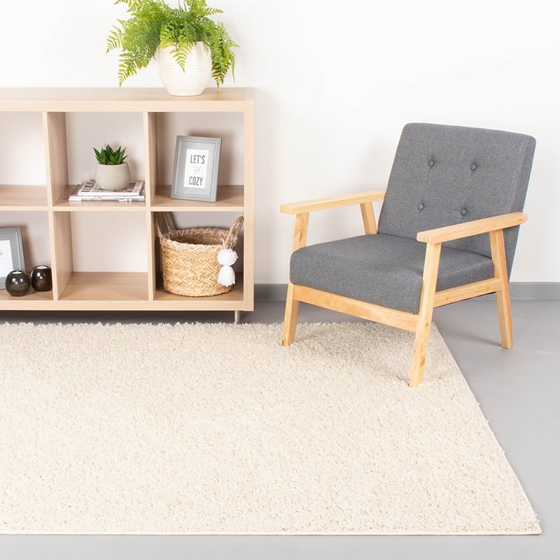 High Pile Rug - Solid White