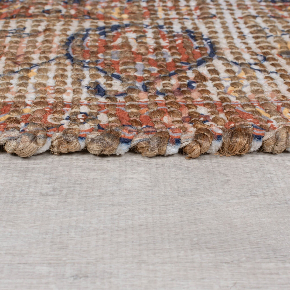 Jute runner - Mauro Vintage Brown/Blue