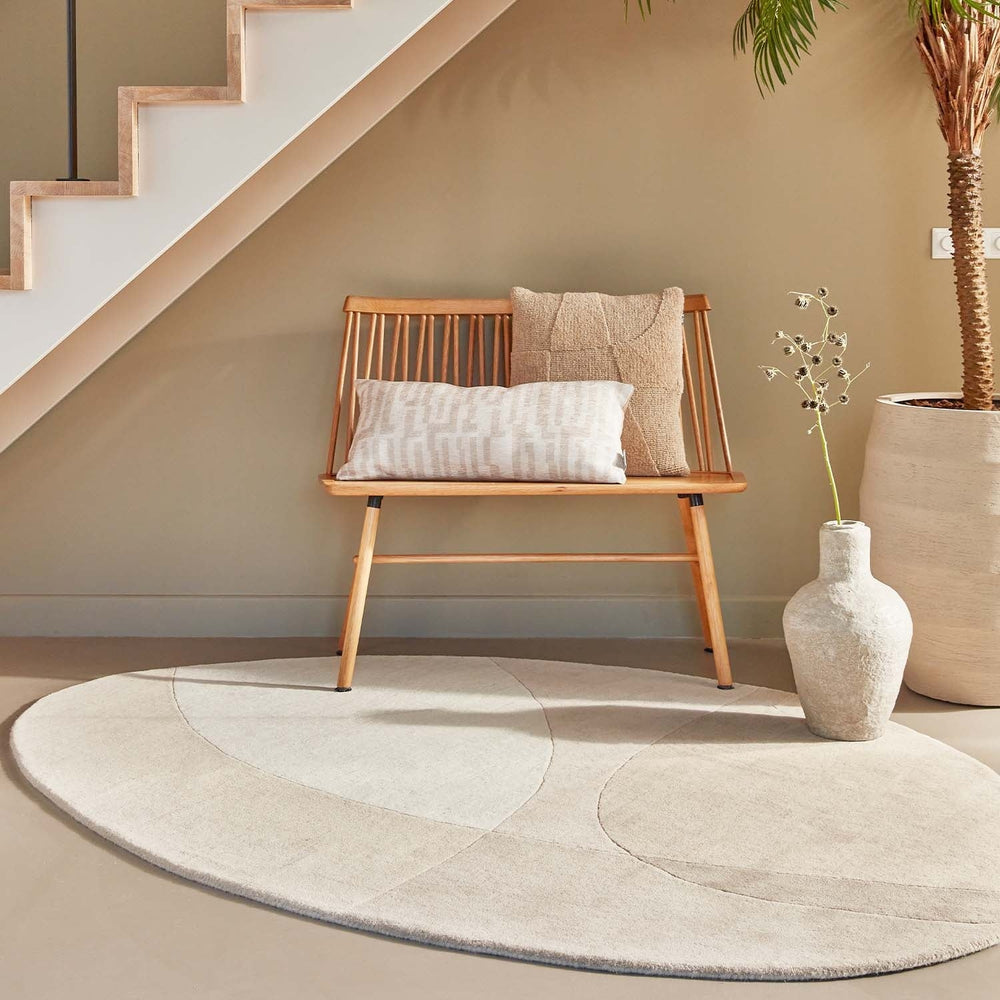Organic floor rug - Shades White/Cream 100