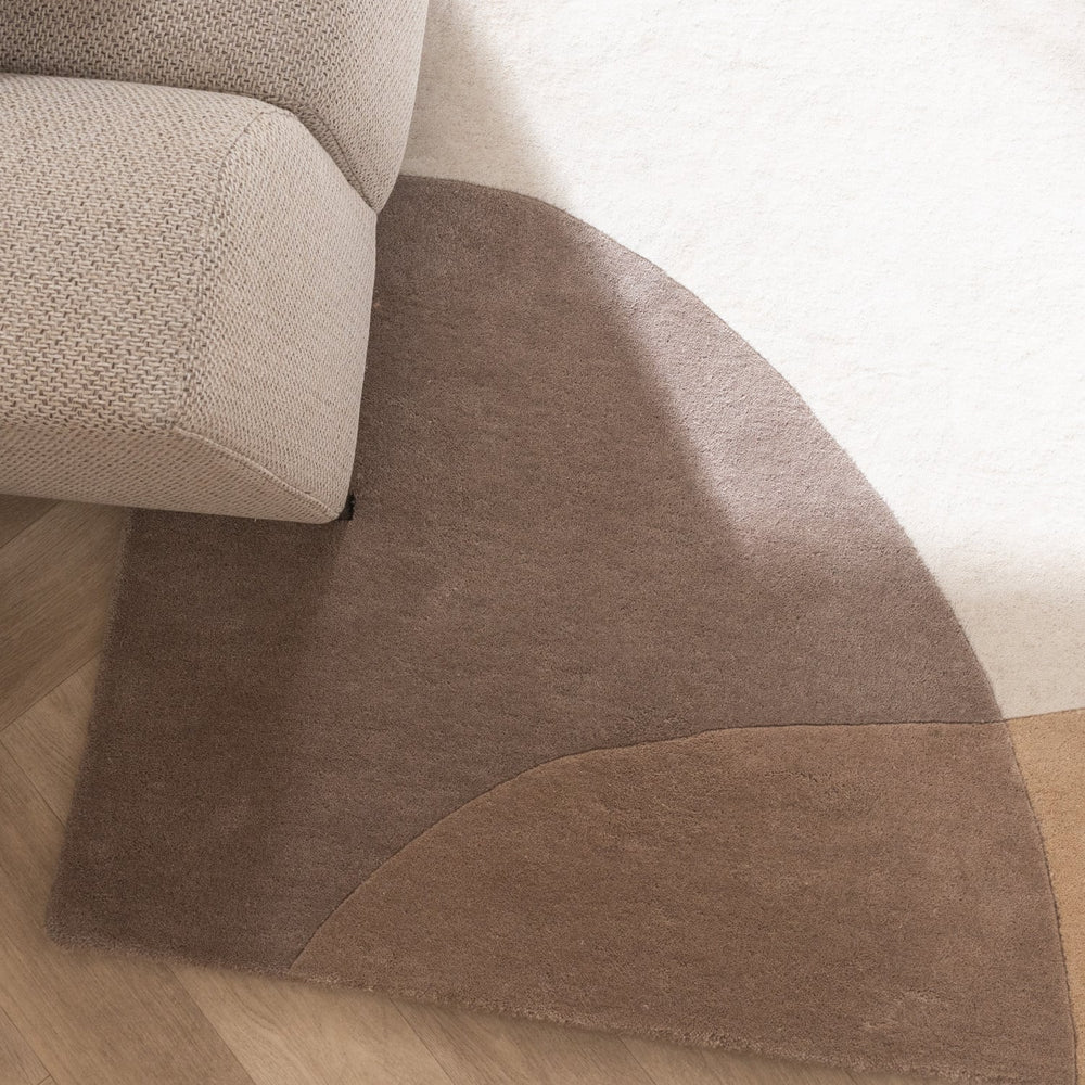 Wool Abstract Rug - Clarice Cream/Beige