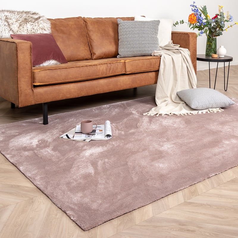 Washable Viscose Rug - Vive Dusty Pink