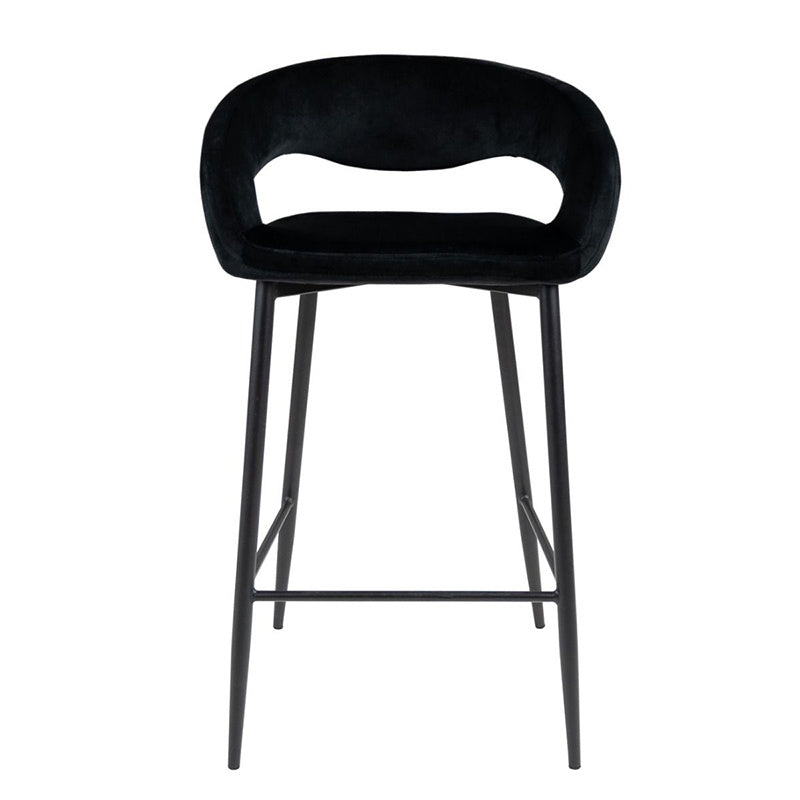 Bar stool - Lenn Velvet Black