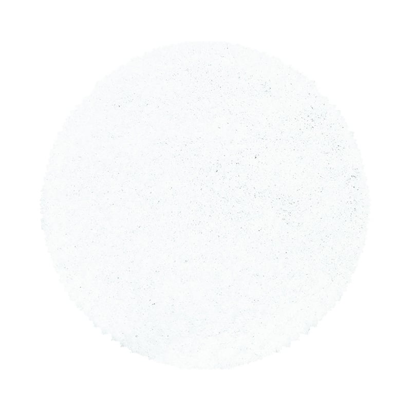 Round high-pile floor rug - Softy White