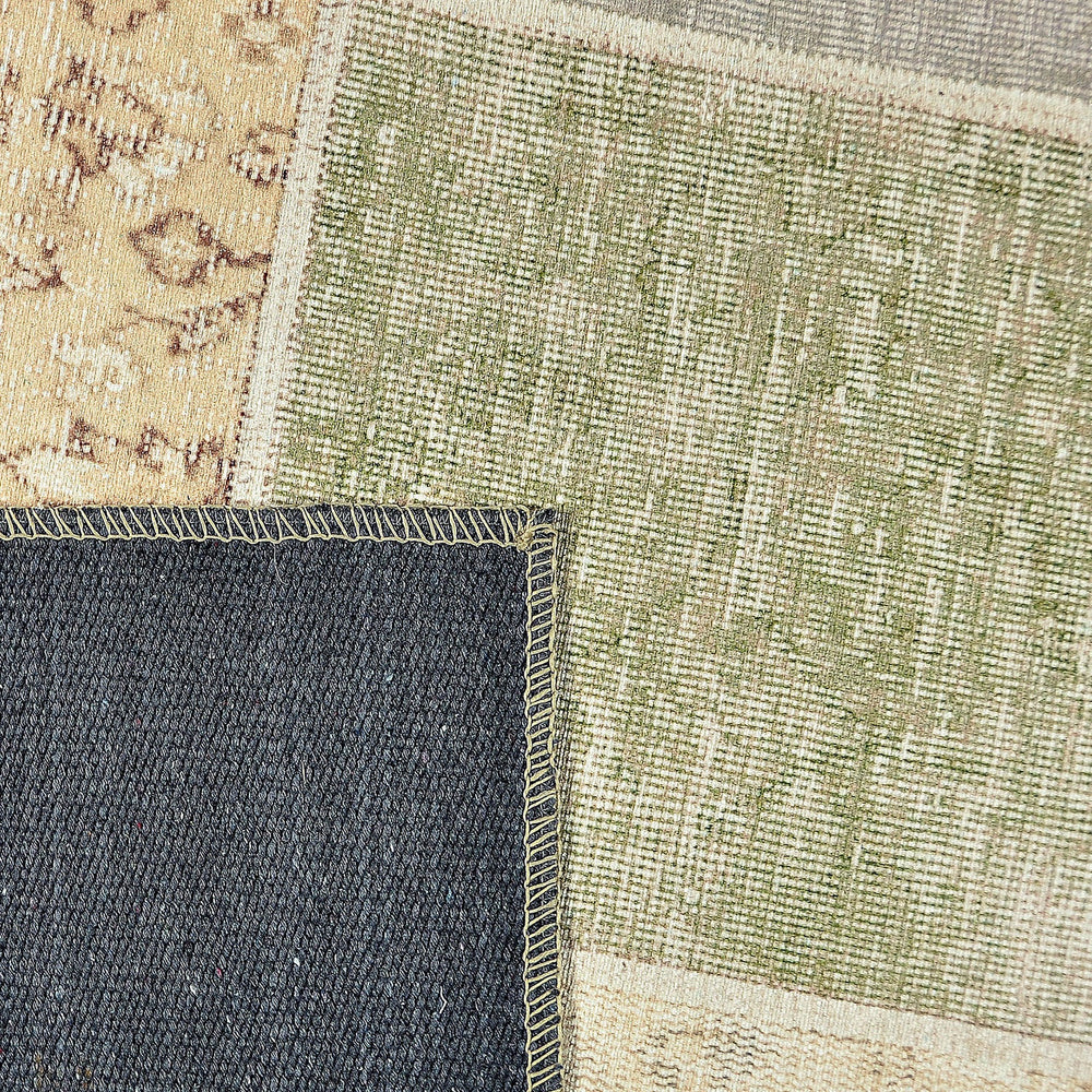 Patchwork floor rug - Nadine Yellow/Multicolor