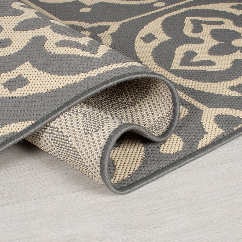 Retro balcony rug - Floreno Ostia Grey