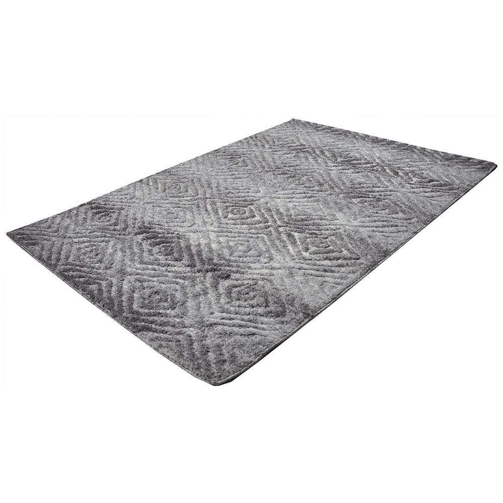 Soft floor rug - Oceane Geo Dark Grey