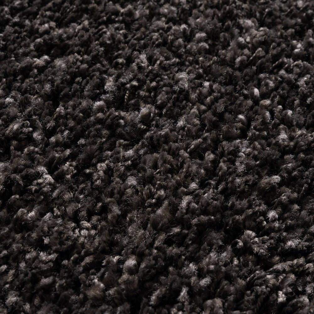 Round high-pile rug - Yves Anthracite
