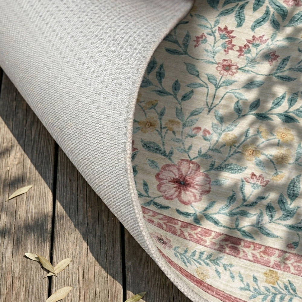 Round vintage outdoor rug - Luana Multicolor