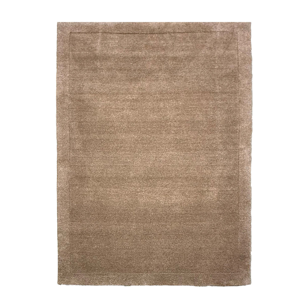 Wool rug - Isara Border Brown