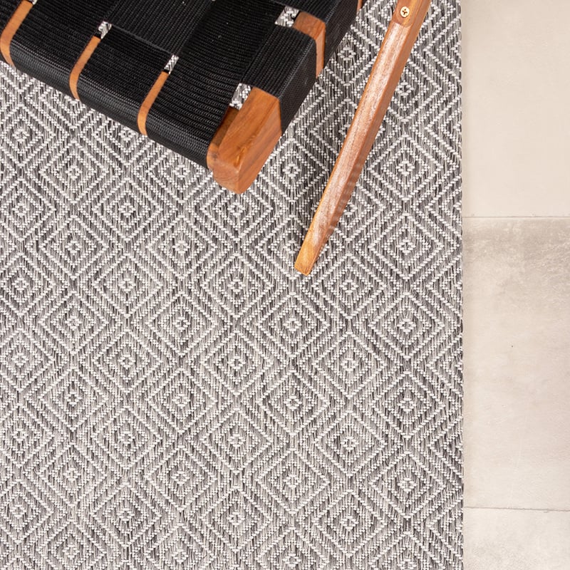 Outdoor Rug - Summer Tile Light Grey