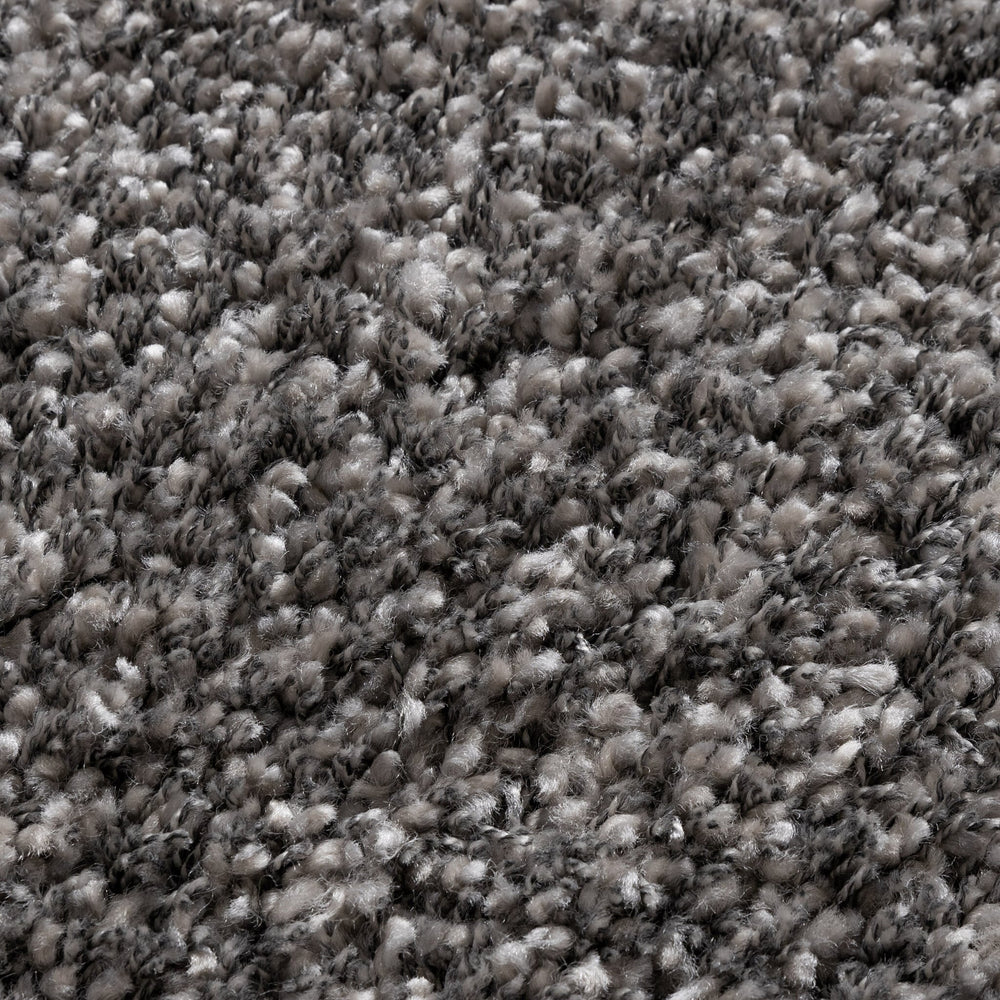 Round high-pile rug - Yves Grey