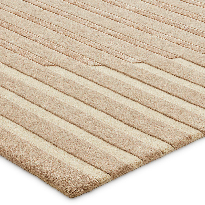 Modern wool floor rug - Fano Beige