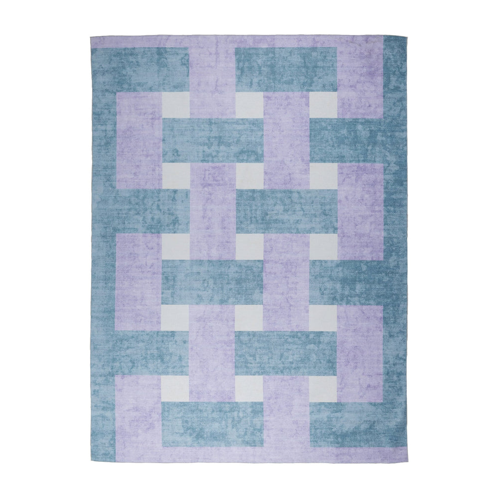 Retro Indoor Outdoor Rug - Pop Lines Lilac