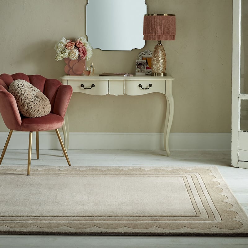 Modern floor rug - Scallo Lois Sand