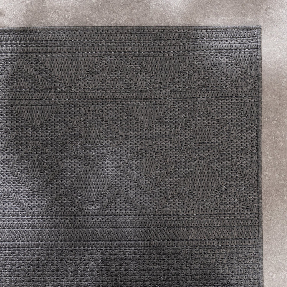 Indoor Outdoor Rug - Dunes Geo Anthracite