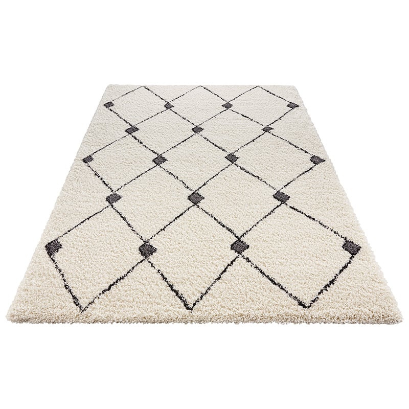 High-pile floor rug - Allure Create Cream