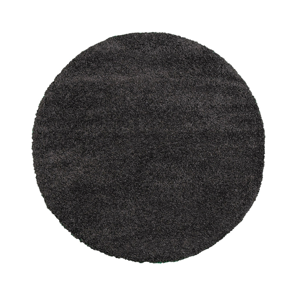 Round high-pile rug - Yves Anthracite
