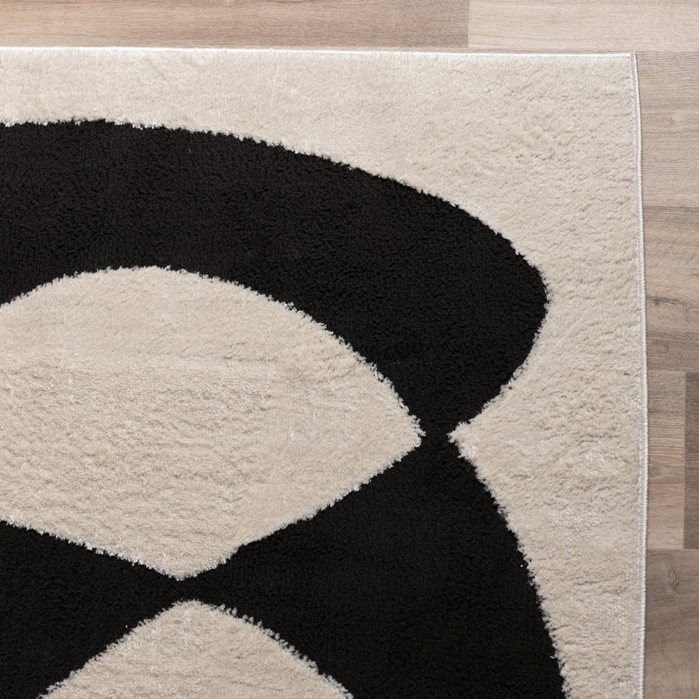 Japandi Rug - Yori Abstract Cream/Black