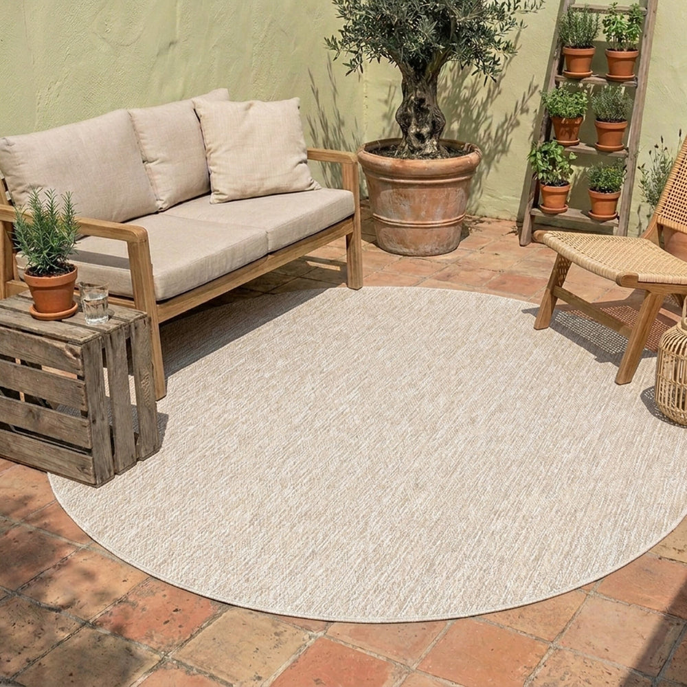Round Outdoor Rug - Costa Sand