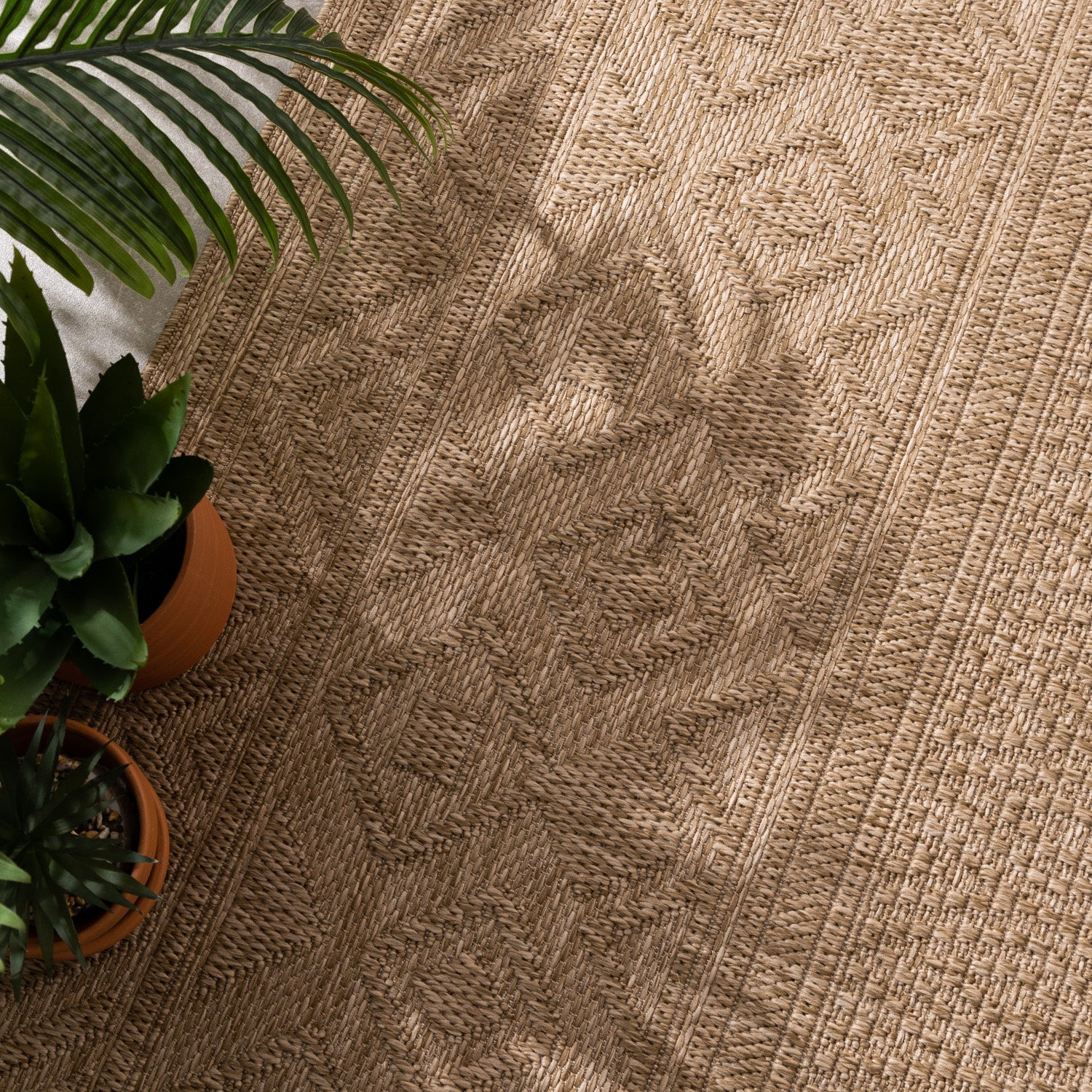 Indoor & outdoor rug - Dunes Geo Brown
