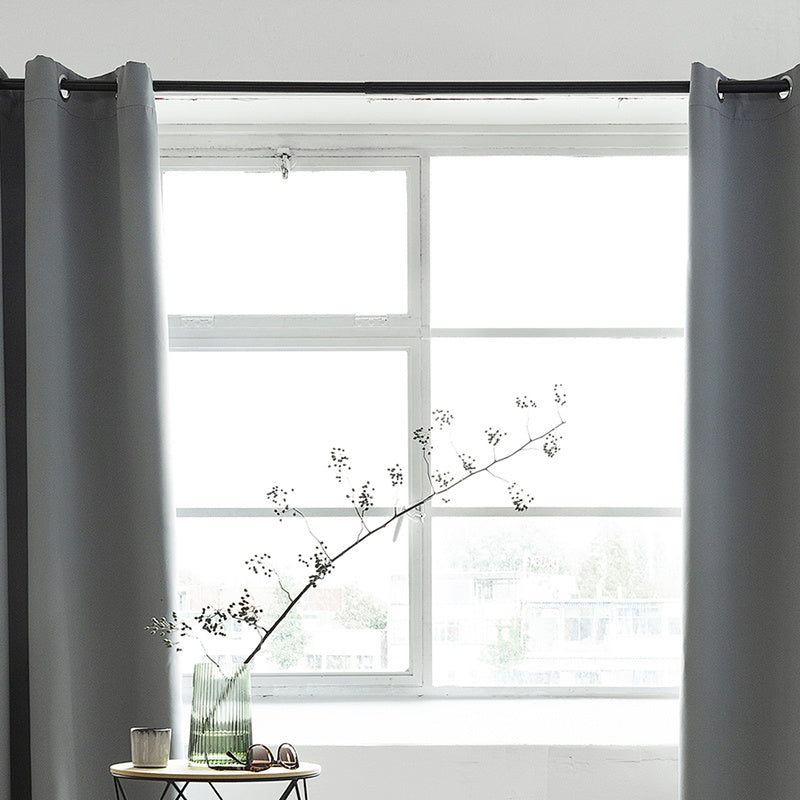 Luxury blackout curtains - Silver grey - Rings