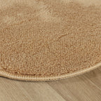 Round washable rug - Puck Brown