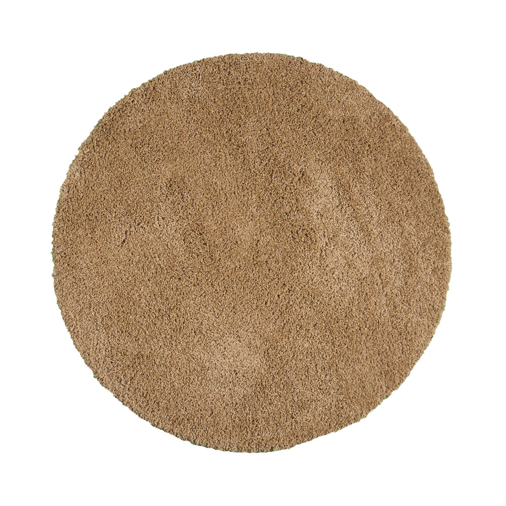 Round high-pile rug - Yves Gold