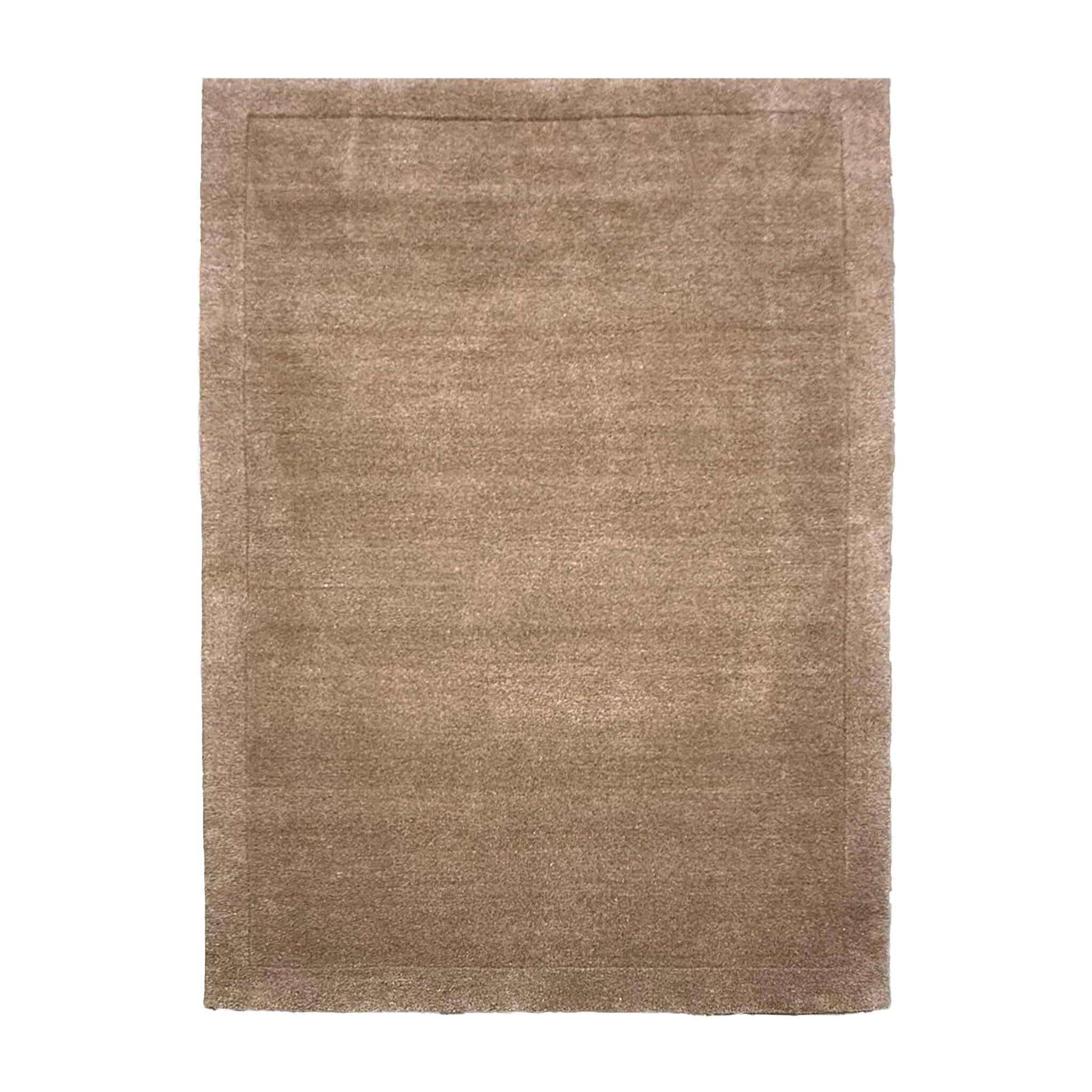 Wool rug - Isara Border Brown